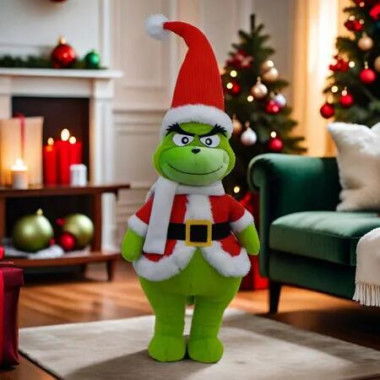 Christmas Green Grinch Plush Toy Extendable 20*13* 85CM Holiday Decor Birthday Gift
