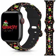 Detailed information about the product Christmas Grinch Apple Watch Band Compatible with Apple Watch Band 42mm/44mm/45mm iWatch SE Series 8 7 6 5 4 3 2 1,Soft Silicone Sport Replacement Strap Band for Girls (Size:42mm/44mm/45mm)