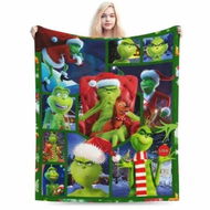 Detailed information about the product Christmas Grinch Blanket Soft 3D Throw Blanket, Green Cartoon Bed Blanket for Sofa Chair Bed Living Room-150*200cm