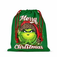 Detailed information about the product Christmas Grinch Gift Bags Reusable Christmas Double Sided Printed Treat Bags Present Wrap with Drawstring for Gift Birthday Christmas