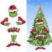 Christmas Grinch Tree Topper Decoration Large Size Cardboard Head Arms Legs Grinch Plugin For Christmas Party Home Decor. Available at Crazy Sales for $17.99