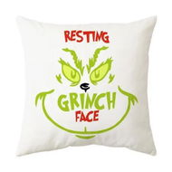 Detailed information about the product Christmas Grinchs Pillowcase Festive Decoration Sofa Bed Heads Pillow Pillowcase 45*45cm (Excluding Pillow Core)