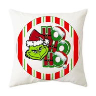 Detailed information about the product Christmas Grinchs Pillowcase Festive Decoration Sofa Bed Heads Pillow Pillowcase 45*45cm (Excluding Pillow Core)