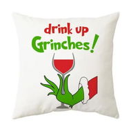 Detailed information about the product Christmas Grinchs Pillowcase Festive Decoration Sofa Bed Heads Pillow Pillowcase 45*45cm (Excluding Pillow Core)