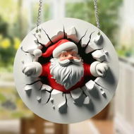 Detailed information about the product Christmas Hanging Santa Ornament Holiday Decoration for Car Interiors Home Party Decor