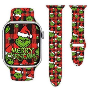 Christmas Holiday Watch Band Compatible with Apple Watch 38mm 40mm 41mm Silicone Wristbands Replacement Strap for Women Men