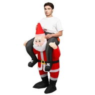 Detailed information about the product Christmas Inflatable Santa Claus Costume Santa Cosplay Suit Christmas Carnival Halloween Party Costume Prop For 150-190Cm