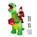 Christmas Inflatables Outdoor Santa Claus Riding Dinosaur Lights D?cor. Available at Crazy Sales for $89.95