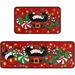 Christmas Kitchen Rugs Set of 2,Red Cartoon Mouse Kitchen Mats Sink Mats - Non-Slip,Washable,Home Decor Doormat+Runner Rug. Available at Crazy Sales for $19.99