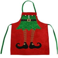 Detailed information about the product Christmas Kitchen Supplies Adult Premium Non-imitation Cloth Elf Apron Christmas Apron