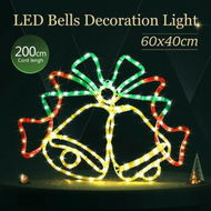 Detailed information about the product Christmas LED Light Strip Rope Xmas Bell Decor Holiday Ornament Outdoor Indoor 60 X 40CM