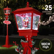 Detailed information about the product Christmas LED Street Light Snowing Post Xmas Decoration Ornaments Lamp Lantern Music Indoor Outdoor 180CM