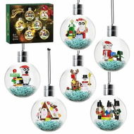 Detailed information about the product Christmas Light bulb decorative Hanging pendant Tree Building Blocks DIY Santa Claus Figures Decoration Bricks Kids Toys Gifts