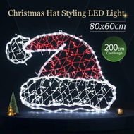 Detailed information about the product Christmas Light Decor Santa Hat LED Strip Rope Xmas Holiday Ornament Outdoor Indoor 80x60cm