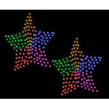 Christmas Lights 2x 150cm 150 LEDs Solar Star Net Outdoor Garden Xmas Decoration Stockholm