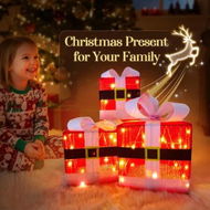 Detailed information about the product Christmas Lights LED Lighted Gift Boxes Tree Decorations Outdoor Indoor Light Up Presents Ornaments Warm White Fairy Lighting Wedding Holiday Garden