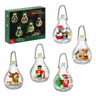 Detailed information about the product Christmas Ornaments Building Kit with LED Ligh, Xmas Tree Decorations,5 in 1 Santa Claus for Kids Aged 6+