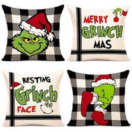 Detailed information about the product Christmas Pillow Covers 18x18 Set of 4 for Grinch Christmas Decorations Christmas Pillows Xmas Farmhouse Decor Throw Pillow Covers for Porch Decor