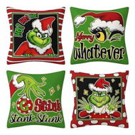 Detailed information about the product Christmas Pillow Covers 18x18Inch Set of 4 Christmas Decorations Christmas Pillows Case Decor for Home Bedroom Sofa