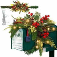 Detailed information about the product Christmas Pine Cone Mailbox Garland Home Glow Dead Branch Rattan Ornament