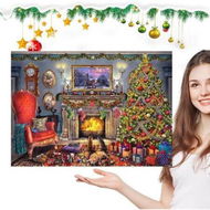 Detailed information about the product Christmas Puzzle - Festive Fireplace in Warm Christmas Puzzle, 24 Pieces, 1008 Piece Jigsaw Puzzles for Adults and Kids, Countdown to Christmas, Gift