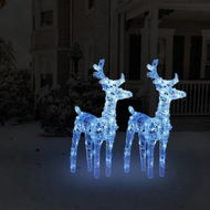 Detailed information about the product Christmas Reindeers 2 pcs Blue 80 LEDs Acrylic