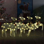 Detailed information about the product Christmas Reindeers 4 pcs Gold 80 LEDs