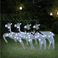 Detailed information about the product Christmas Reindeers 4 pcs White 80 LEDs