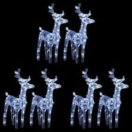 Detailed information about the product Christmas Reindeers 6 pcs Cold White 240 LEDs Acrylic