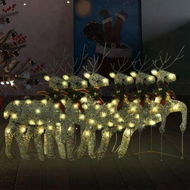 Detailed information about the product Christmas Reindeers 6 pcs Gold 120 LEDs