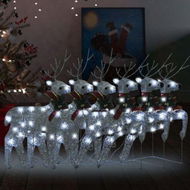 Detailed information about the product Christmas Reindeers 6 pcs Silver 120 LEDs