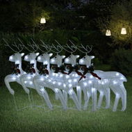 Detailed information about the product Christmas Reindeers 6 pcs White 120 LEDs