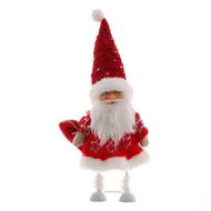 Detailed information about the product Christmas Santa Claus 40Cm Iron Art Figurine Window Display Home Decor Birthday Gift PVC Felt Classic COL Red