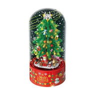 Detailed information about the product Christmas Snowflake Rotating Music Box With Building Christmas Toy Decoration Kindergarten Ornament