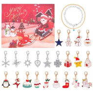 Detailed information about the product Christmas Snowman Bracelet Gift Countdown Calendar Advent Jewelry Blind Box Ideal For Christmas Countdown And As A Gift