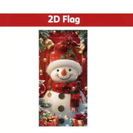 Detailed information about the product Christmas Snowman Door Curtain 2D Flag 90x180cm Ideal For Christmas Decorations And Festive Events