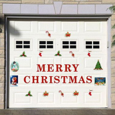 Christmas Snowman Magnetic Garage Door Sticker Festive Home Decor Car Fridge Sticker