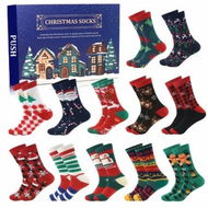 Detailed information about the product Christmas Socks Advent Calendar, 12 Days of Christmas Countdown Calendar, Includes 12 Christmas Socks Gift