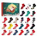 Christmas Stocking Advent Calendar , 24 Days Countdown Advent Box, Santa Claus, Elk, Snowman, Christmas Tree Socks For Christmas Gifts. Available at Crazy Sales for $19.99