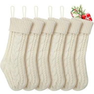 Detailed information about the product Christmas Stockings,6 Pack 46cm Knit Christmas Stockings Xmas Hanging Stockings for Family Christmas Decorations (Ivory)