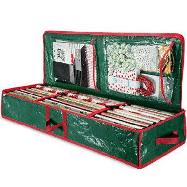 Christmas Storage Organizer Red Gift Wrapping Paper Storages 102 X 35 X 15cm