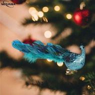 Detailed information about the product Christmas Theme Xmas Tree Simulated Peacock DecorationFluff And Sequin Embellishment