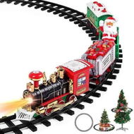 Detailed information about the product Christmas Train Set,Hanging Train Toys,Train Set Around Under The Christmas Tree with Light,Carriages Tracks,Age3+