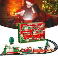 Detailed information about the product Christmas Train Toy Set Boy Girl Toy Electric Rail Train with Lights Sound Children Christmas Gift Type 1