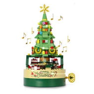 Detailed information about the product Christmas Tree Building Blocks Set for Kids - DIY Christmas Music Box,Christmas Building Blocks Music Box with Led Lighting, for Boys and Girls