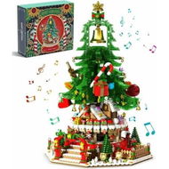 Detailed information about the product Christmas Tree Building Set Music Box Christmas Building Blocks with LED Lights,Compatible with Lego Christmas Tree Xmas Gift 2963PCS