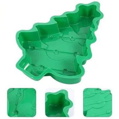 Christmas Tree Cake Mold, 3D Silicone Baking Tray, Non-Stick Baking Mold, Christmas Bake Supplies