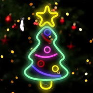 Detailed information about the product Christmas Tree Neon Light Signs, Festival LED Xmas Tree Neon Light Wall Decorative Light USB Powered for Bedroom Birthday Party