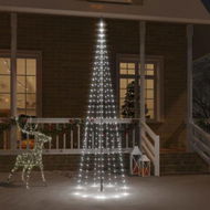 Detailed information about the product Christmas Tree on Flagpole Cold white 310 LEDs 300 cm