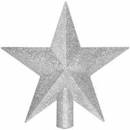 Detailed information about the product Christmas Tree Topper 20cm Silver Star Tree Topper,Glitter Shatterproof Christmas Tree Decoration